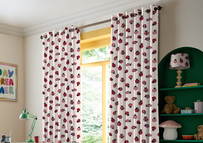 Wee Blue Bell Little Ladybirds, Poppy - Made to Measure Curtains - Image 5